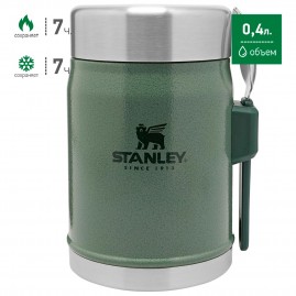 Термос для еды STANLEY CLASSIC 0,4L 10-09382-004 зелёный Термос для еды STANLEY CLASSIC 0,4L 10-09382-004 зелёный