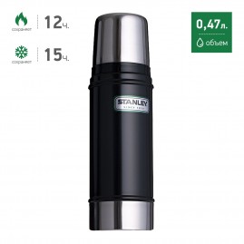 Термос STANLEY CLASSIC 0,47L 10-01228-008 черный Термос STANLEY CLASSIC 0,47L 10-01228-008 черный